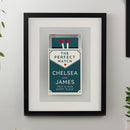 Personalised Perfect Match Black Poster Frame