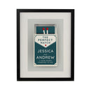 Personalised Perfect Match Black Poster Frame