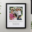 Personalised Square Photo Upload Black Poster Frame