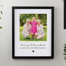 Personalised Heart Photo Upload Black Poster Frame