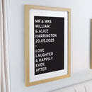 Personalised Typography Oak Poster Frame
