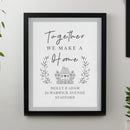Personalised Home Black Poster Frame