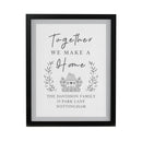 Personalised Home Black Poster Frame