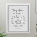 Personalised Home White Poster Frame