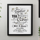 Personalised We go Together Black Poster Frame
