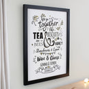Personalised We go Together Black Poster Frame