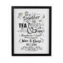 Personalised We go Together Black Poster Frame