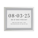 Personalised Special Date White Poster Frame