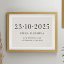 Personalised Special Date Oak Poster Frame