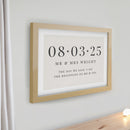 Personalised Special Date Oak Poster Frame