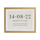 Personalised Special Date Oak Poster Frame
