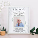 Personalised Reserved For Photo Upload White Poster Frame