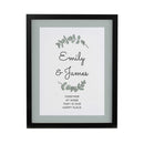Personalised Botanical Black Poster Frame