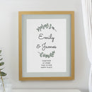 Personalised Botanical Oak Poster Frame