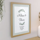 Personalised Botanical Oak Poster Frame