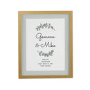 Personalised Botanical Oak Poster Frame
