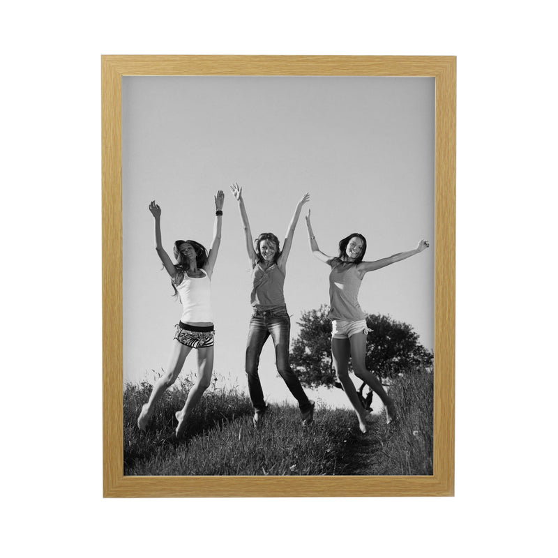 Personalised Photo Upload Oak Poster Frame
