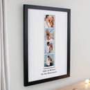 Personalised Photo Upload Strip Black Poster Frame