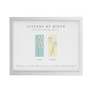 Personalised Birth Flower Family of 2 White Framed Print