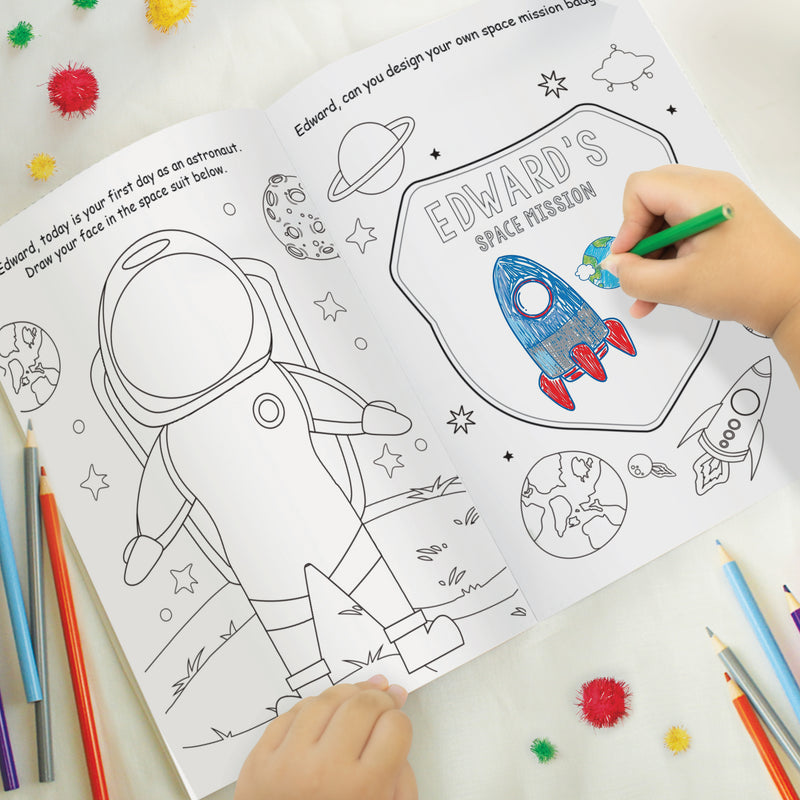 Personalised Space Colouring Book