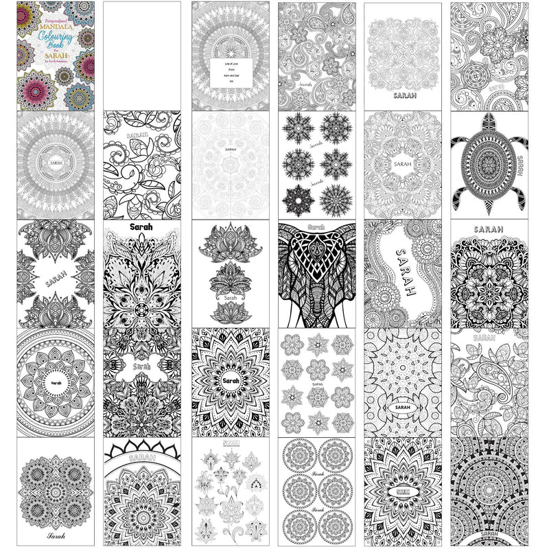 Personalised Mandala Colouring Book