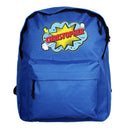 Personalised Super Hero Blue Backpack