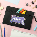 Personalised Good Vibes Black Pencil Case
