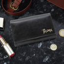 Personalised Black Leather Purse