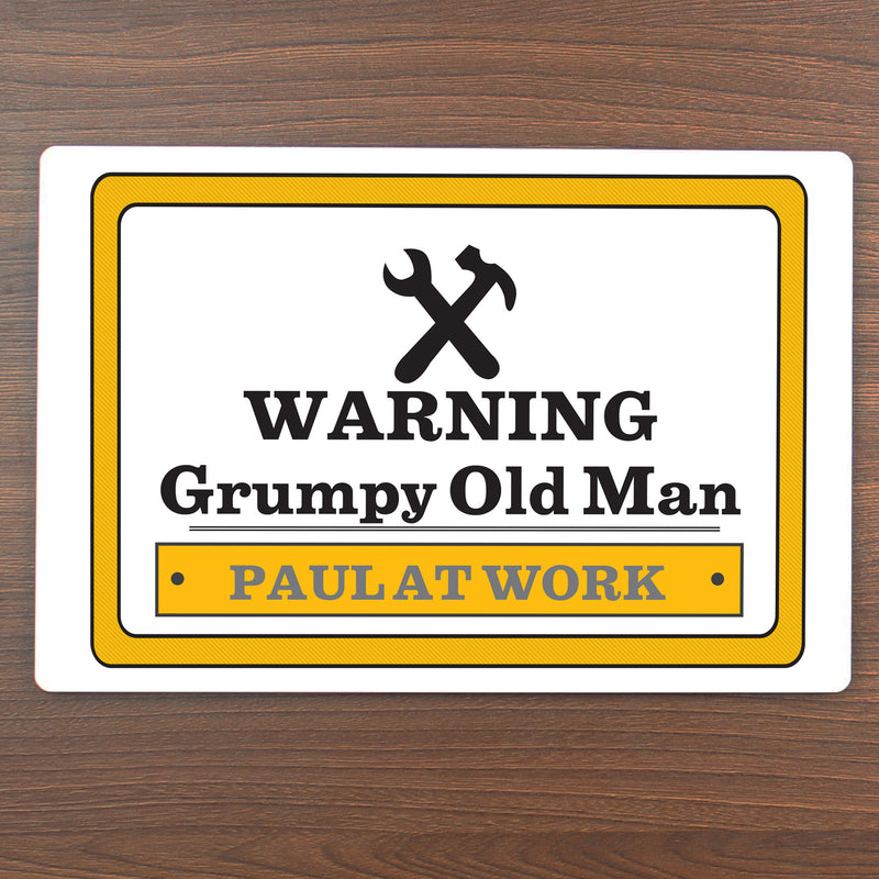 My Work Sign Personalised Man At Work Sign