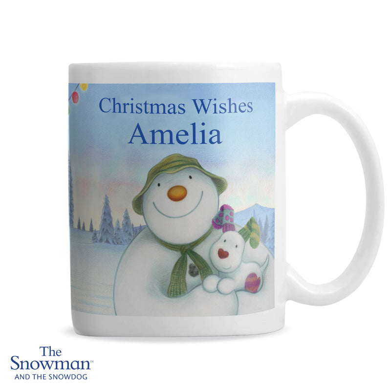 Personalised Traditional The Snowman and the Snowdog Mug