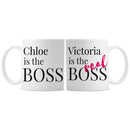 Personalised The Real Boss Mug Set