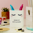 Eyelashes Ceramic Storage Pot
