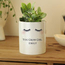 Eyelashes Ceramic Storage Pot