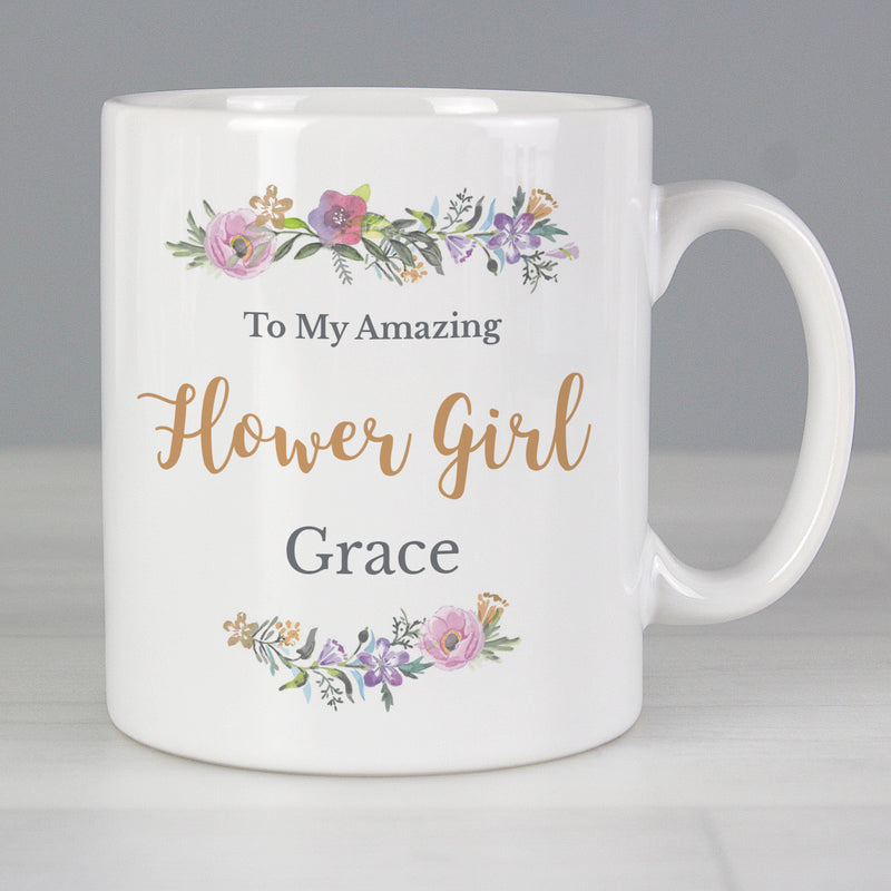 Personalised Floral Message Mug