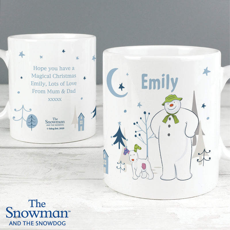 Personalised The Snowman and the Snowdog Mug