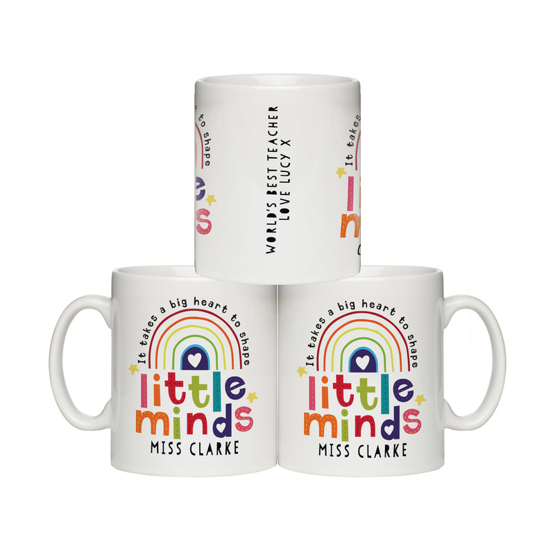 Personalised Shape Little Minds Teacher Mug
