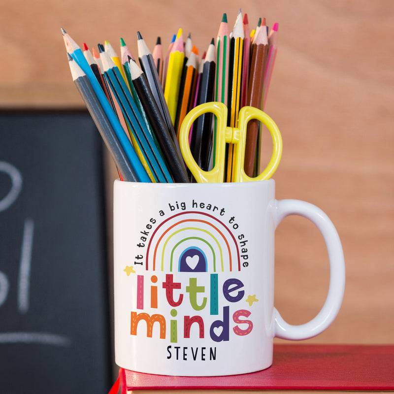Personalised Shape Little Minds Teacher Mug