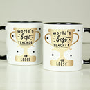 Personalised Best Teacher Black Handled Mug