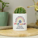 Personalised Shape Little Minds Teachers Ceramic Storage Pot