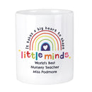 Personalised Shape Little Minds Teachers Ceramic Storage Pot