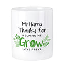Personalised Thanks For Helping Me Grow Ceramic Storage Pot