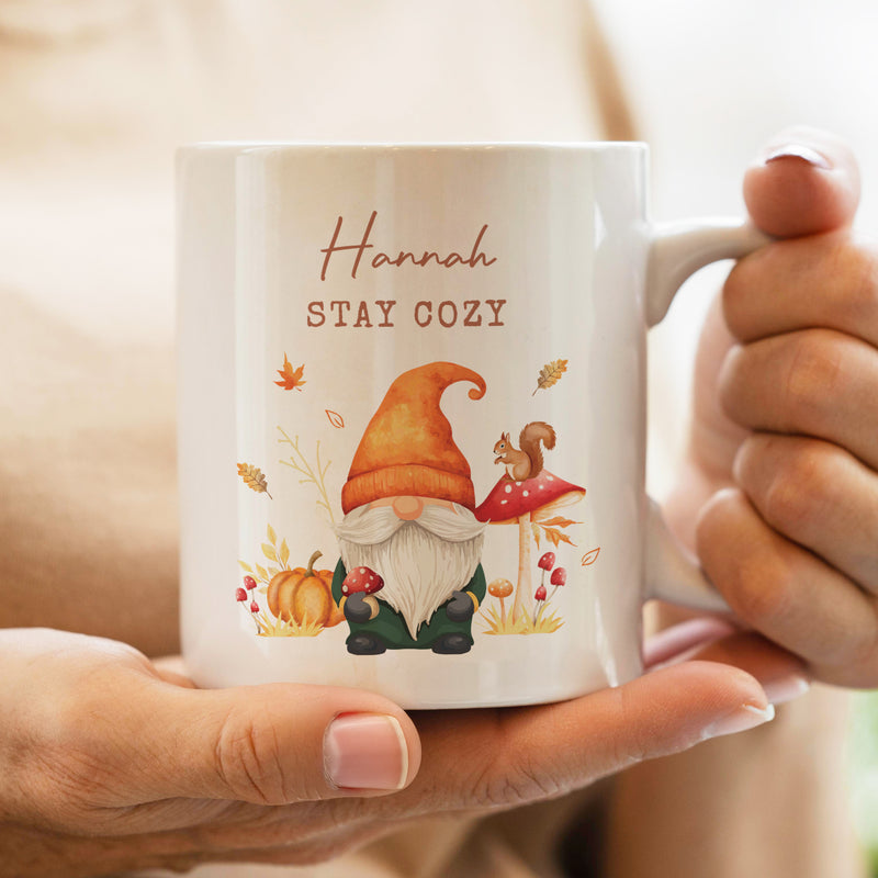 Personalised Autumn Gonk Mug
