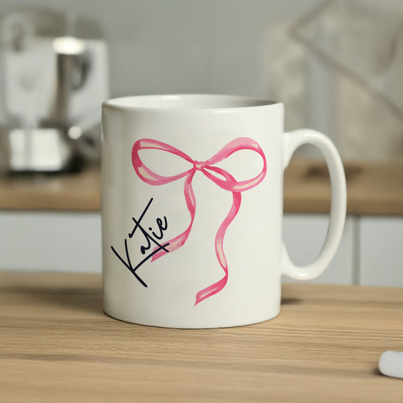 Personalised Bow Mug