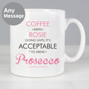 Personalised Pink Acceptable to Drink Mug