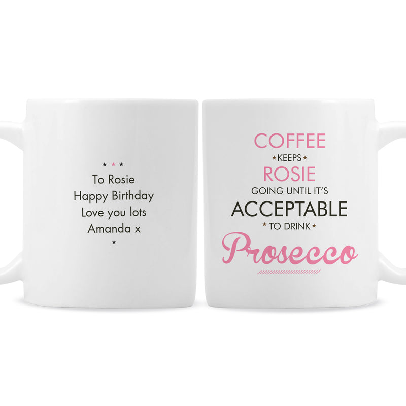 Personalised Pink Acceptable to Drink Mug