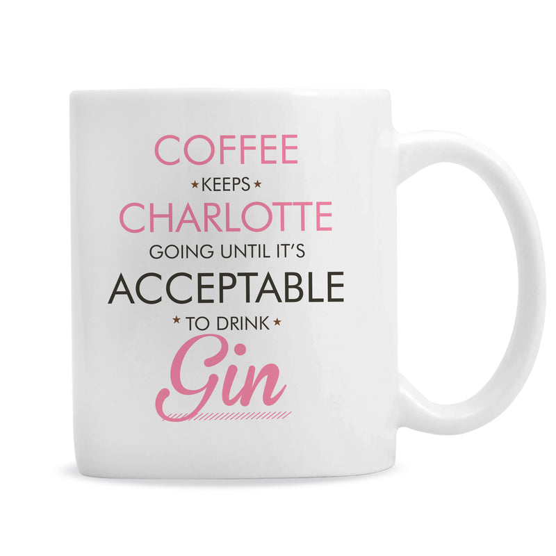 Personalised Pink Acceptable to Drink Mug