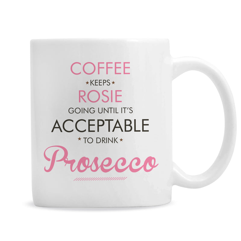 Personalised Pink Acceptable to Drink Mug
