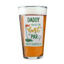 Personalised Best By Par Printed Beer Glass