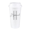 Personalised Initial & Name Insulated Reusable Eco Travel Cup