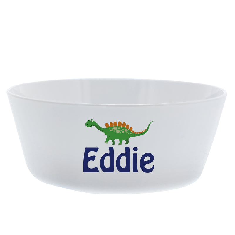 Personalised Dinosaur Plastic Bowl
